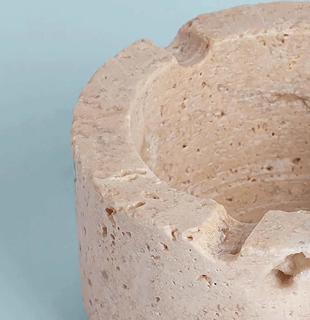 Cigar Ashtray in travertine marble