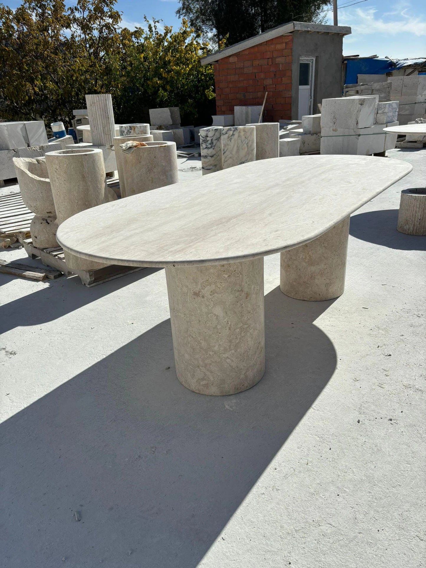 Prestige Oval Stone Dining Table