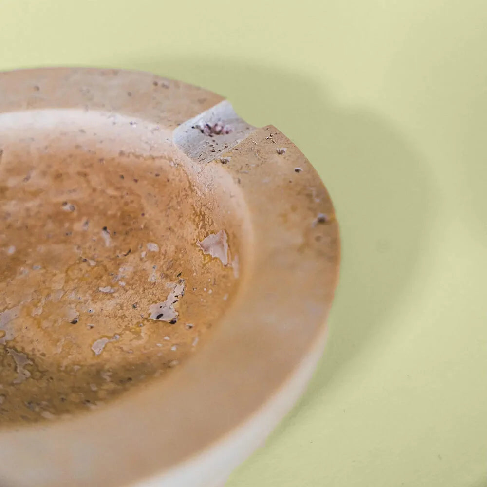 Beige Travertine Bowl Ashtray