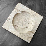 Square stone dish with a heart shaped