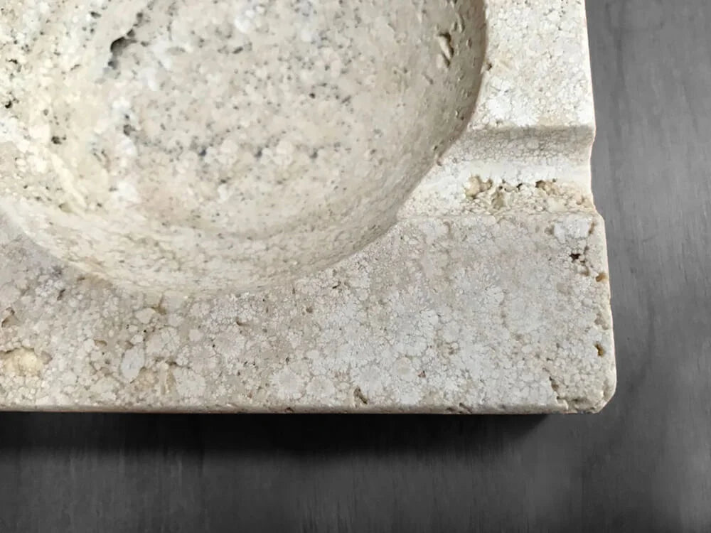 Beige Travertine Marble Ashtray