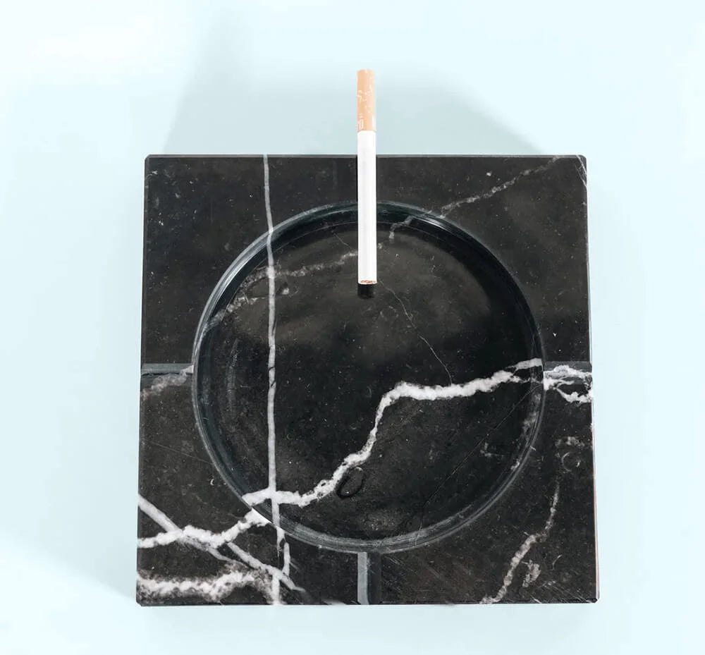 Ashtray marble Black Marquinia