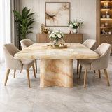 Aurora Beige Marble Dining Table