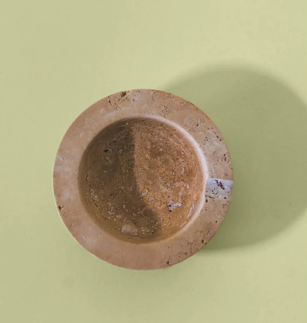 Beige Travertine Bowl Ashtray in usa