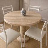 Viola Marble Pedestal Dining Table