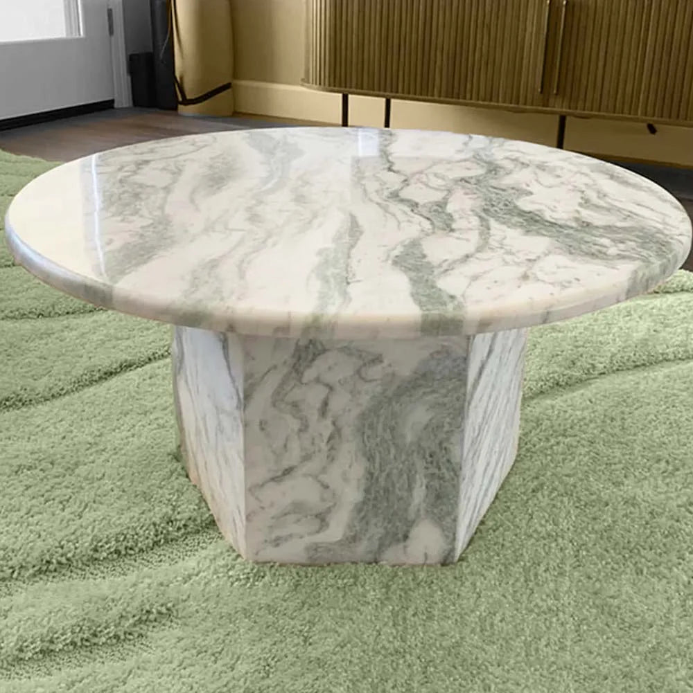 contemporary green onyx coffee table