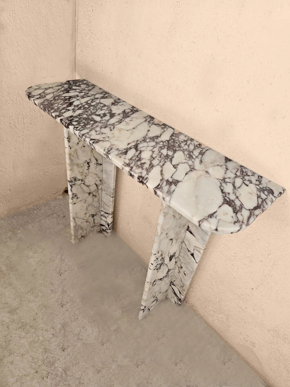 Custom Calcatta Violet Marble Side Table in Dubai