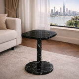Custom Square Travertine Side Table