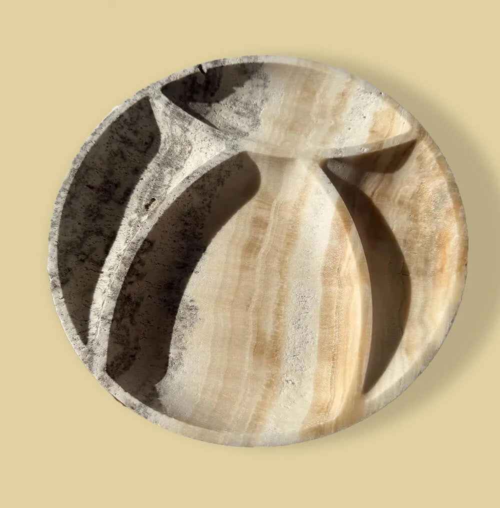 Dry Fruits Round Marble Tray