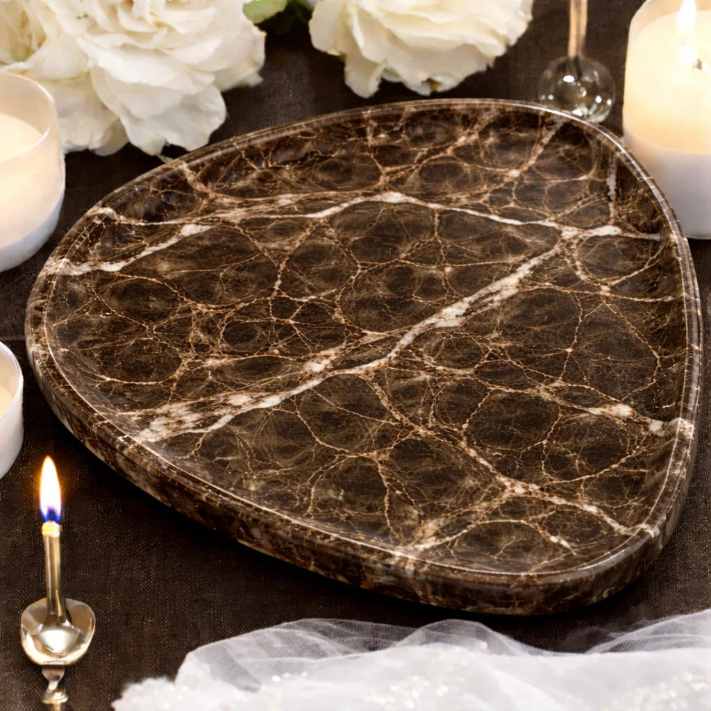 Elegant Oval Design Serving Tray