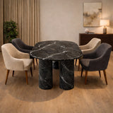 Elite Oval Marble Dining Table