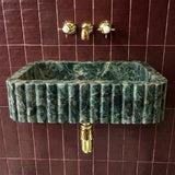 Fluted Washbasin Wall Mount Sink
