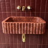 Fluted Washbasin Wall Mount Sink