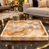 Gold Touch Marble Tray