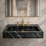 Hand-Carved Viola Marble Sink