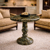 Gold Marble Pedestal coffee Table
