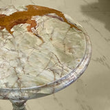 handcrafted onyx marble side table living room