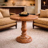 Gold Marble Pedestal coffee Table