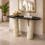 Lunara Fluted Marble Console