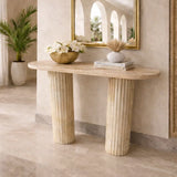 Lunara Fluted Marble Console