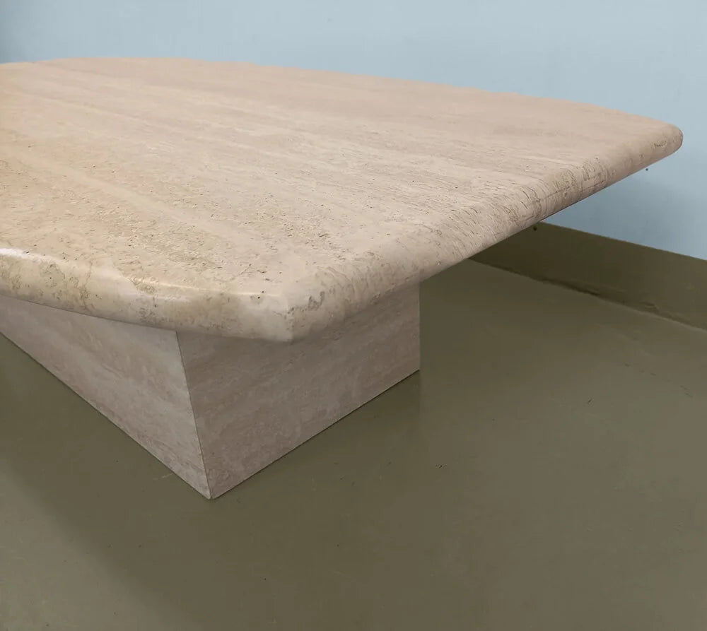 Vintage Travertine Console Table