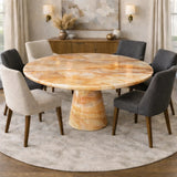 Luna Marble Round Dining Table