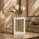 Luxe Marble Frame Bud Vase