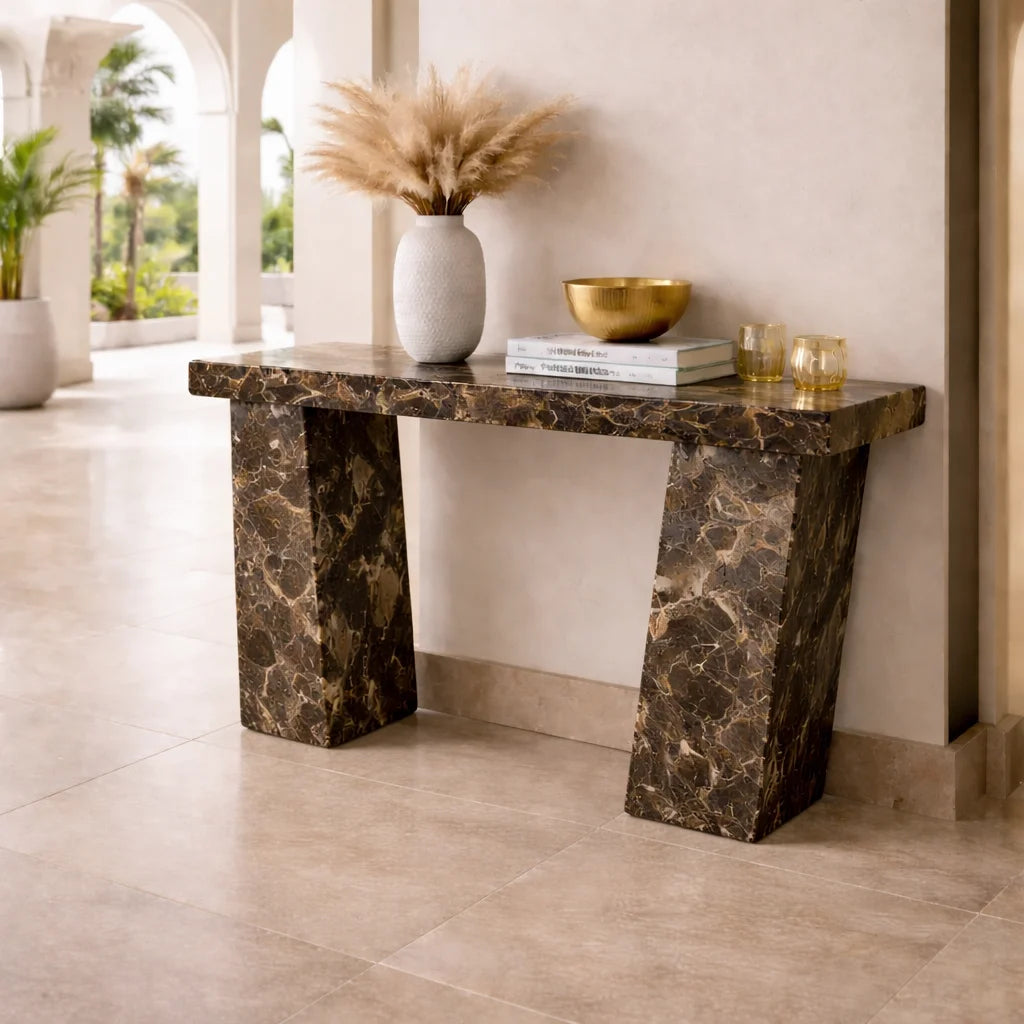 Luxury Viola Marble Console Table