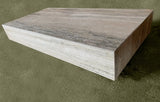 Luxury Rectangular Grey Travertine Table in Dubai