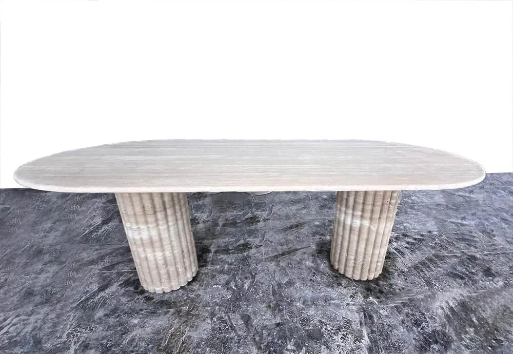 Luxury Travertine Marble Kitchen Dining Table