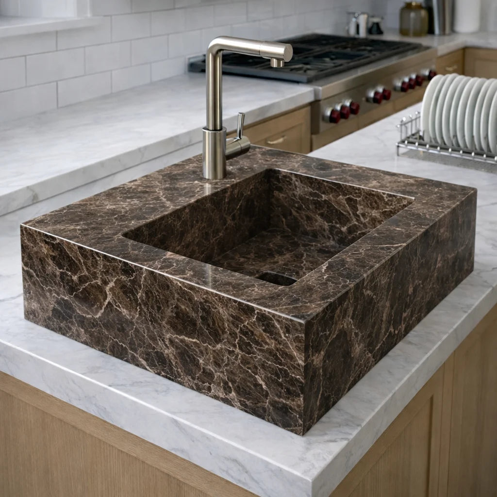 Majestic Marble Cube Sink