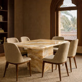 Natural Effect Green Marble Dining Table
