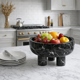 Pedestal Marble Serving Bowl
