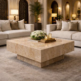 Rosso Levanto Marble Coffee Table
