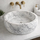 Round Silver sink for kitchen