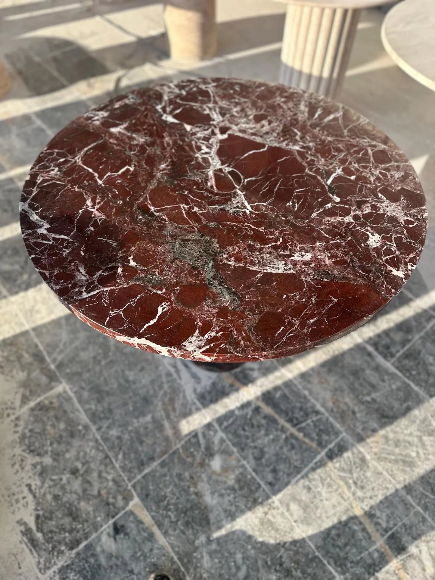 Ruby Crown Marble Dining Table