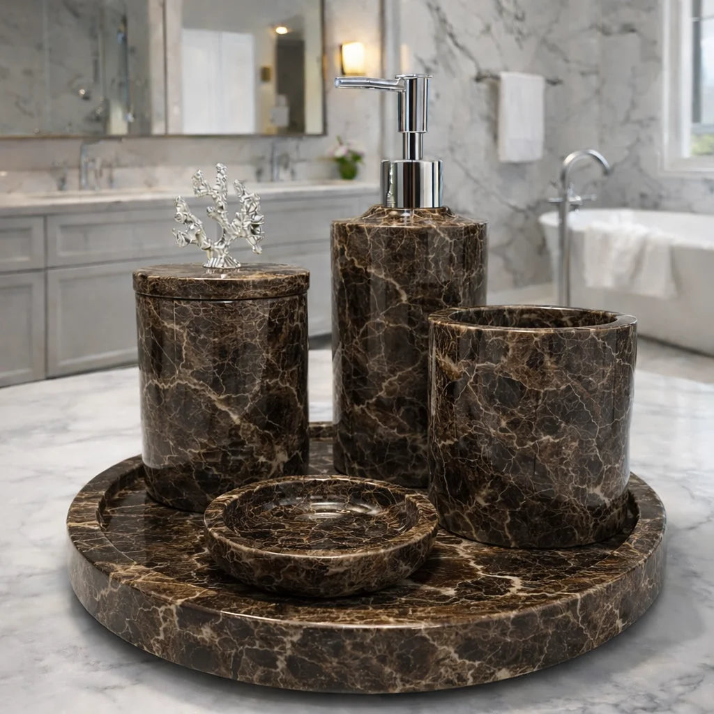 Set of Elegance & Utility marble bathroom set