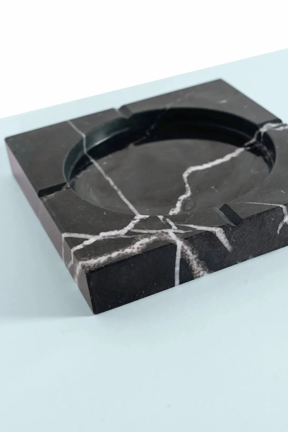Aquare Ashtray Marble Black Marquinia