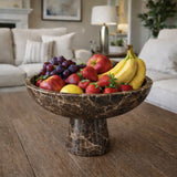 Stone Pedestal Serving Bowl