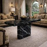 Luxury Natural Stone Pedestal Coffee Table