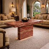 Luxury Natural Stone Pedestal Coffee Table