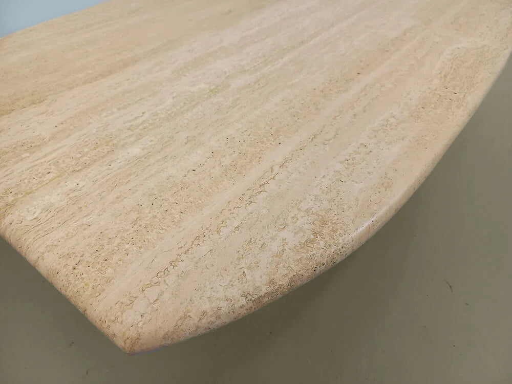 Vintage Travertine Marble Console Table