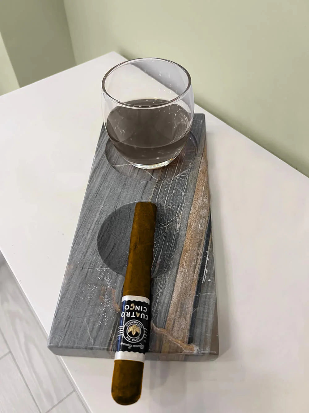 whiskey & cigar coaster