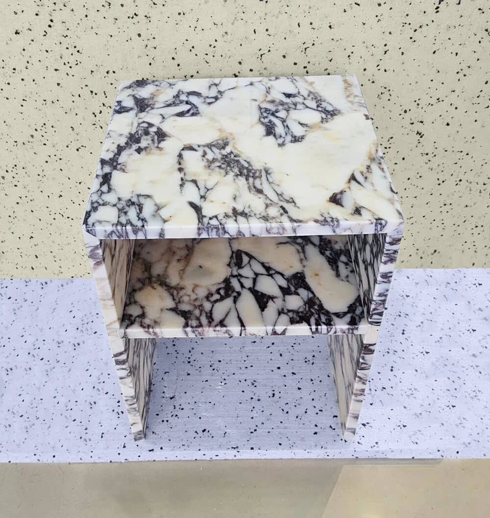 White Marble Side Table