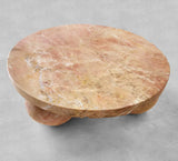Pink Onyx Marble Round Coffee Table