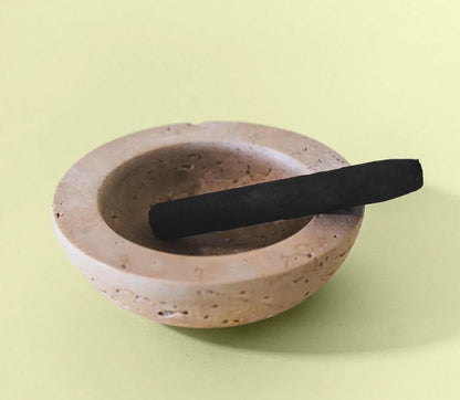 Beige travertine ashtray kitchen