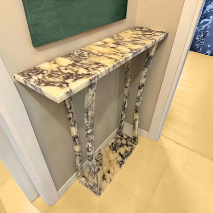 Calacatta Viola console table design in dubai