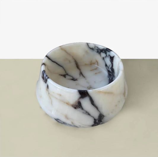 Marble Food Bowl for Cats and Dogs 