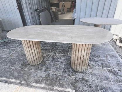 Modern Oval Stone Dining Table