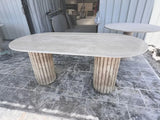 Modern Oval Stone Dining Table